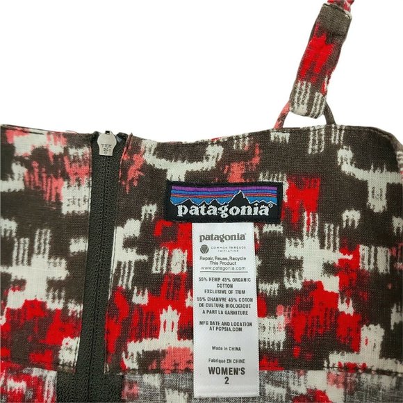 Patagonia Womens Sleeveless Top Size 2 Adjustable Strap Pleated Zip Brown - Picture 9 of 9